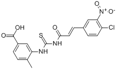 BENZOIC ACID, 3-[[[[3-(4-CHLORO-3-NITROPHENYL)-1-OXO-2-PROPENYL]AMINO]THIOXOMETHYL]AMINO]-4-METHYL-