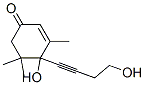 2-Cyclohexen-1-one, 4-hydroxy-4-(4-hydroxy-1-butynyl)-3,5,5-trimethyl- (9CI)