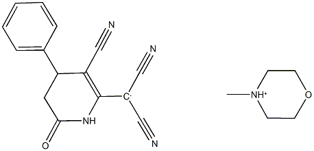 2-(3-CYANO-4-PHENYL-6-OXO-1,4,5,6-TETRAHYDRO-PYRIDIN-2-YL)-MALONONITRILE 4-METHYLMORPHOLINIUM SALT