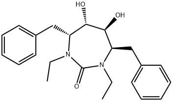 (4R,5S,6S,7R)-4,7-dibenzyl-1,3-diethyl-5,6-dihydroxy-1,3-diazepan-2-on e