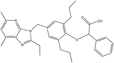 alpha-((1-((2-ethyl-5,7-dimethylimidazo(4,5-b)pyridin-3-yl)methyl)-3,5-dipropylphenyl-4-yl)oxy)phenylacetic acid
