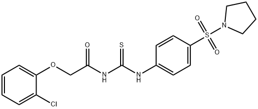2-(2-chlorophenoxy)-N-({[4-(1-pyrrolidinylsulfonyl)phenyl]amino}carbonothioyl)acetamide
