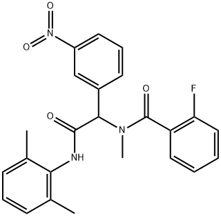 Benzeneacetamide, N-(2,6-dimethylphenyl)-alpha-[(2-fluorobenzoyl)methylamino]-3-nitro- (9CI)