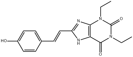 1H-Purine-2,6-dione, 3,7-dihydro-1,3-diethyl-8-(2-(4-hydroxyphenyl)eth enyl)-, (E)-
