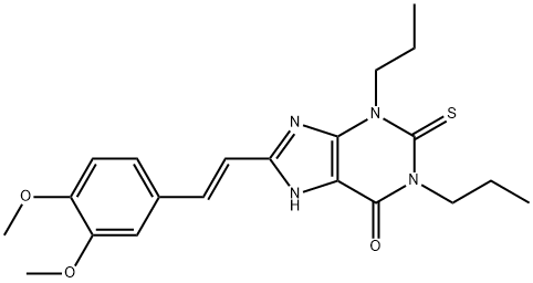 1H-Purin-6-one, 1,2,3,7-tetrahydro-8-(2-(3,4-dimethoxyphenyl)ethenyl)- 1,3-dipropyl-2-thioxo-,(E)-