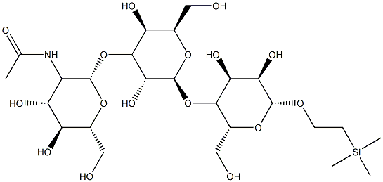 2-(trimethylsilyl)ethyl 4-O-(3-O-(2-deoxy-2-acetamido-glucopyranosyl)galactopyranosyl)galactopyranoside