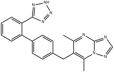 2,4-dimethyl-3-[[4-[2-(2H-tetrazol-5-yl)phenyl]phenyl]methyl]-1,5,7,9- tetrazabicyclo[4.3.0]nona-2,4,6,8-tetraene