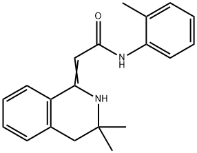 Acetamide, 2-(3,4-dihydro-3,3-dimethyl-1(2H)-isoquinolinylidene)-N-(2- methylphenyl)-